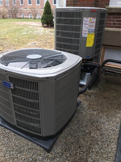 Outdoor AC condenser units
